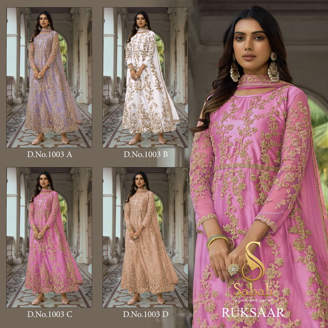 Sabah Ruksaar 1003 Color Plus By F K Wedding Salwar Suits Catalog